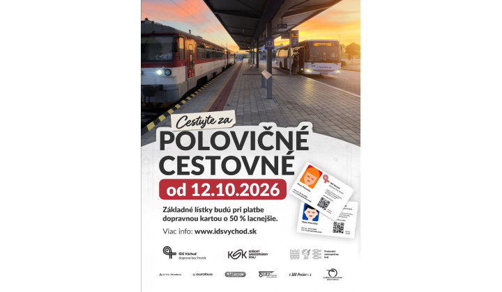 Dočasné zníženie cestovného v regionálnych autobusoch na východe Slovenska