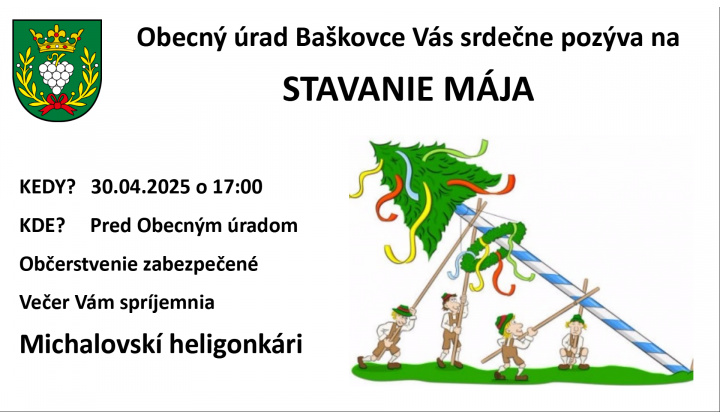 Pozvánka - stavanie mája